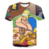 Men T-Shirt Funny Homer Simpson And his Son 3D Printed Shorts Sleeve T-shirt Fashion Casual Tops & Tees Brand Unisex Clothing | Vimost Shop.