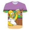 Men T-Shirt Funny Homer Simpson And his Son 3D Printed Shorts Sleeve T-shirt Fashion Casual Tops & Tees Brand Unisex Clothing | Vimost Shop.