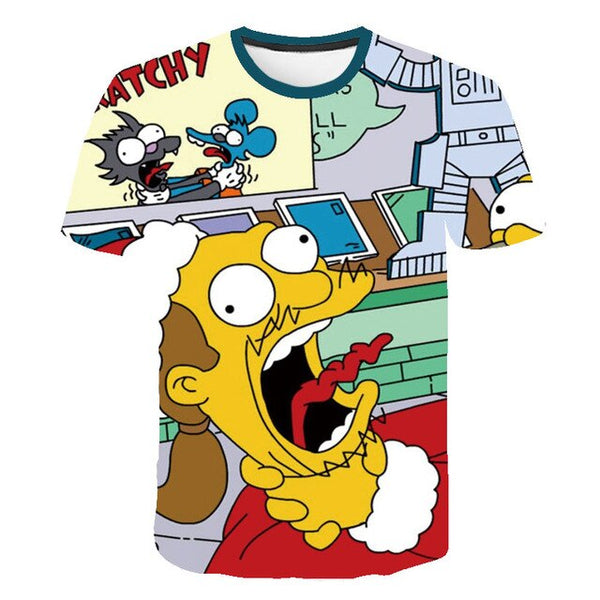 Men T-Shirt Funny Homer Simpson And his Son 3D Printed Shorts Sleeve T-shirt Fashion Casual Tops & Tees Brand Unisex Clothing | Vimost Shop.