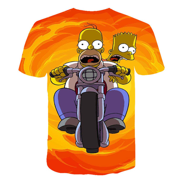 Men T-Shirt Funny Homer Simpson And his Son 3D Printed Shorts Sleeve T-shirt Fashion Casual Tops & Tees Brand Unisex Clothing | Vimost Shop.