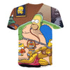 Men T-Shirt Funny Homer Simpson And his Son 3D Printed Shorts Sleeve T-shirt Fashion Casual Tops & Tees Brand Unisex Clothing | Vimost Shop.