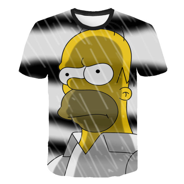 Men T-Shirt Funny Homer Simpson And his Son 3D Printed Shorts Sleeve T-shirt Fashion Casual Tops & Tees Brand Unisex Clothing | Vimost Shop.