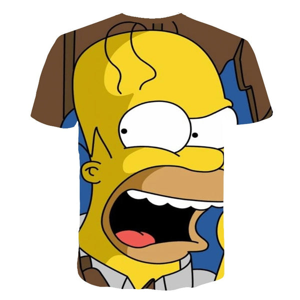 Men T-Shirt Funny Homer Simpson And his Son 3D Printed Shorts Sleeve T-shirt Fashion Casual Tops & Tees Brand Unisex Clothing | Vimost Shop.