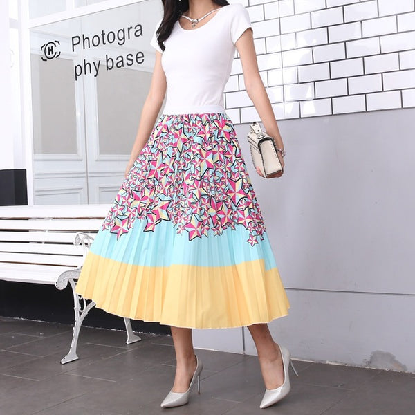 Pleated Skirt Girl Female Long Skirt Women for Girls | Vimost Shop.