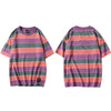 Hip Hop T Shirt Men Streetwear Harajuku Stripe Tshirt Color Block Short Sleeve | Vimost Shop.