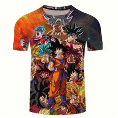 Goku Dragon Ball Z 3d T Shirt Summer Fashionable Short Sleeve Hip Hop Tee Tops Men Anime DBZ Harajuku T-Shirts | Vimost Shop.