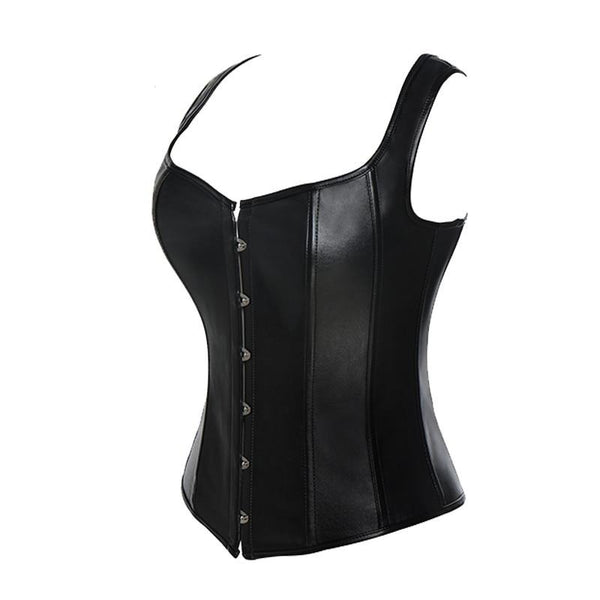 Steampunk Corsets sexy Gothic corset 10 Steel Bones Bustier plus size Leather Women Corselet Bodyshaper Overbust Tops | Vimost Shop.