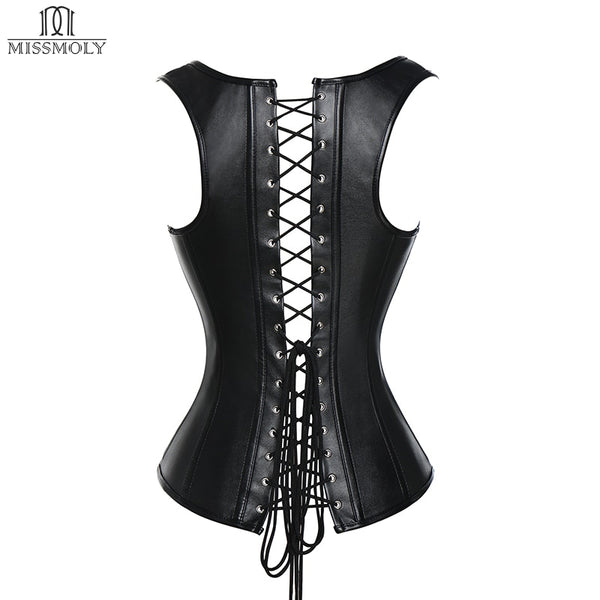 Steampunk Corsets sexy Gothic corset 10 Steel Bones Bustier plus size Leather Women Corselet Bodyshaper Overbust Tops | Vimost Shop.