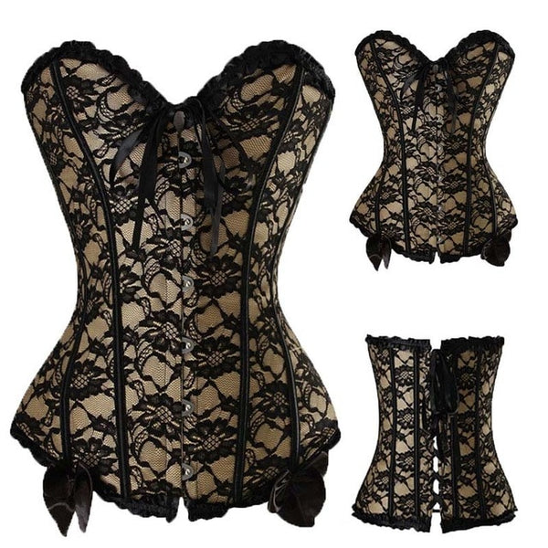 Sexy Corsets And Bustiers Lace Up Boned Overbust Costume Steampunk Waist Corset Dress Body Trainer Shapewear Top Plus Size | Vimost Shop.