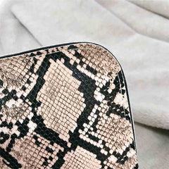 Women Snake Pattern Fashion Shoulder Messenger Bag Casual Chain Small Square Bag Female Luxury Wild Bag Bolso femenino | Vimost Shop.