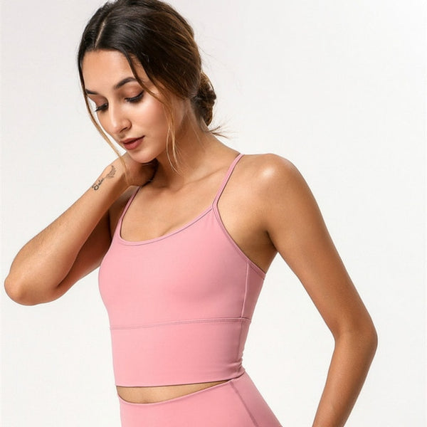 Soft Nylon Workout Fitness Bras Crop Tops Women | Vimost Shop.