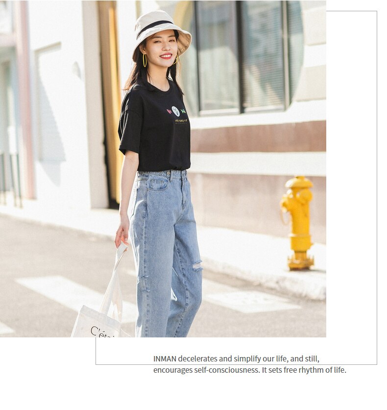 Pure Cotton Cute Chinese Printed All-match T-shirt | Vimost Shop.