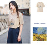 Summer Literary Embroidary Retro Casual All Matched Loose Women T-shirt | Vimost Shop.
