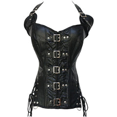 X New Steampunk Steel Boned Lace up Back Sexy Body Bustier Overbust Corset Women Waist Cincher Corsets Black Plus Size S-6XL | Vimost Shop.