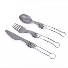 Titanium Spoon Fork Knife Set Ultralight Camping Tableware Outdoor cooking Equipment Cutlery Cookware Hiking Trekking