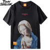 Madonna T Shirt Men Hip Hop Funny T-Shirt Streetwear Summer Tshirts Virgin Mary Vintage Print Cotton Tops Tees | Vimost Shop.