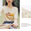 Retro Style Summer New Arrival Pure Cotton Letters Embroidered Leisure Short Sleeve T-shirt | Vimost Shop.