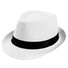Hot Unisex Women Men Fashion Summer Casual Trendy Beach Sun Straw Jazz Hat Cowboy Fedora hat Gangster Cap | Vimost Shop.