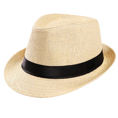 Hot Unisex Women Men Fashion Summer Casual Trendy Beach Sun Straw Jazz Hat Cowboy Fedora hat Gangster Cap | Vimost Shop.