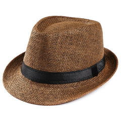 Hot Unisex Women Men Fashion Summer Casual Trendy Beach Sun Straw Jazz Hat Cowboy Fedora hat Gangster Cap | Vimost Shop.