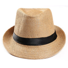 Hot Unisex Women Men Fashion Summer Casual Trendy Beach Sun Straw Jazz Hat Cowboy Fedora hat Gangster Cap