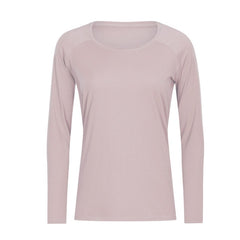 Naked-feel Fabric Skin Friendly Workout Yoga Long Sleeved Shirts Women Breathable Lightweight Loose Running Sport Tops