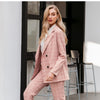 Fashion plaid women blazer suits Long sleeve double breasted blazer | Vimost Shop.