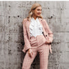 Fashion plaid women blazer suits Long sleeve double breasted blazer | Vimost Shop.