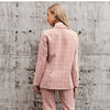 Fashion plaid women blazer suits Long sleeve double breasted blazer | Vimost Shop.