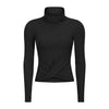 High Collar Yoga Crop Tops with Thumb Hole Sports Athletic Long Sleeve Shirts Women Twist Fitness Gym Tops High Quality | Vimost Shop.