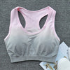 Women Ombre Yoga Sport Bra Brassiere Padded Breathable Athletic Fitness Running Gym Vest Yoga Sport Tops Push Up Sportswear