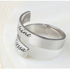 Personalized Gift Customized Engraved Name Stainless Steel Adjustable Rings for Women Anniversary Jewelry | Vimost Shop.