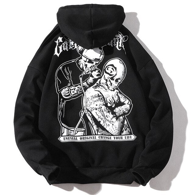 Men Letter Printed Hooded Pullover Sweatshirt Men High Street Fashion Hip Hop Hoodie Streetwear Clothing | Vimost Shop.