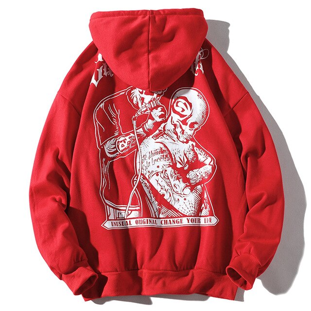 Men Letter Printed Hooded Pullover Sweatshirt Men High Street Fashion Hip Hop Hoodie Streetwear Clothing | Vimost Shop.