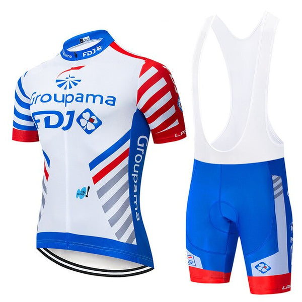 Pro Team FDJ Cycling Jersey 20D Bib Set MTB Uniform Bike Clothing Quick Dry Bicycle Wear Clothes Mens Short Maillot Culotte | Vimost Shop.