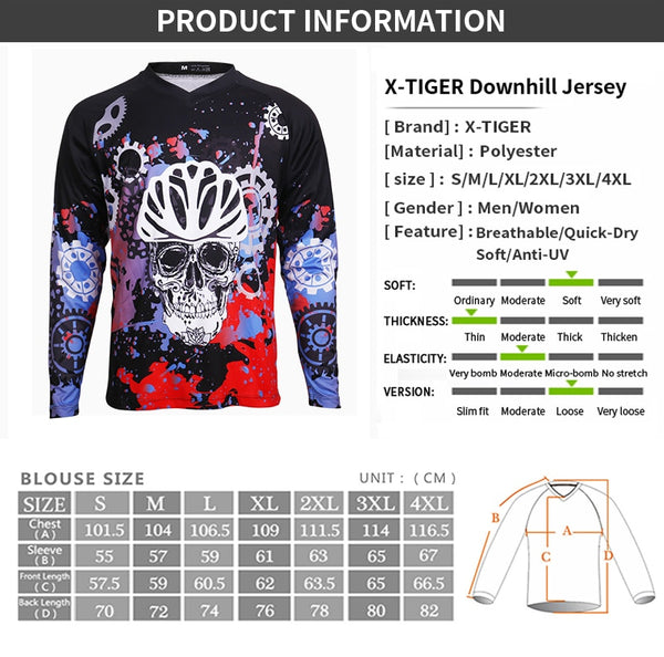 Long Sleeve MTB Bike Shirt Quick-Dry Racing Sports Wear | Vimost Shop.