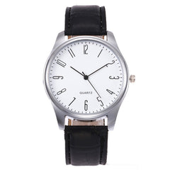 Mens Simple Business Fashion Leather Quartz Wrist Watch