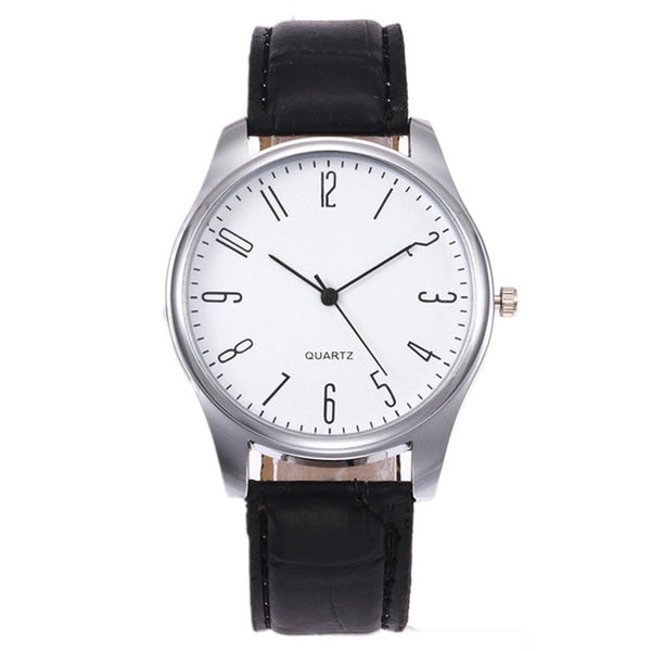 Mens Simple Business Fashion Leather Quartz Wrist Watch | Vimost Shop.