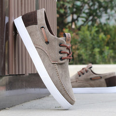 Summer Breathable Mens Shoes Casual Lace-up Canvas Shoes Men Sneakers High Quality Comfortable Non-slip Flats Shoes Man
