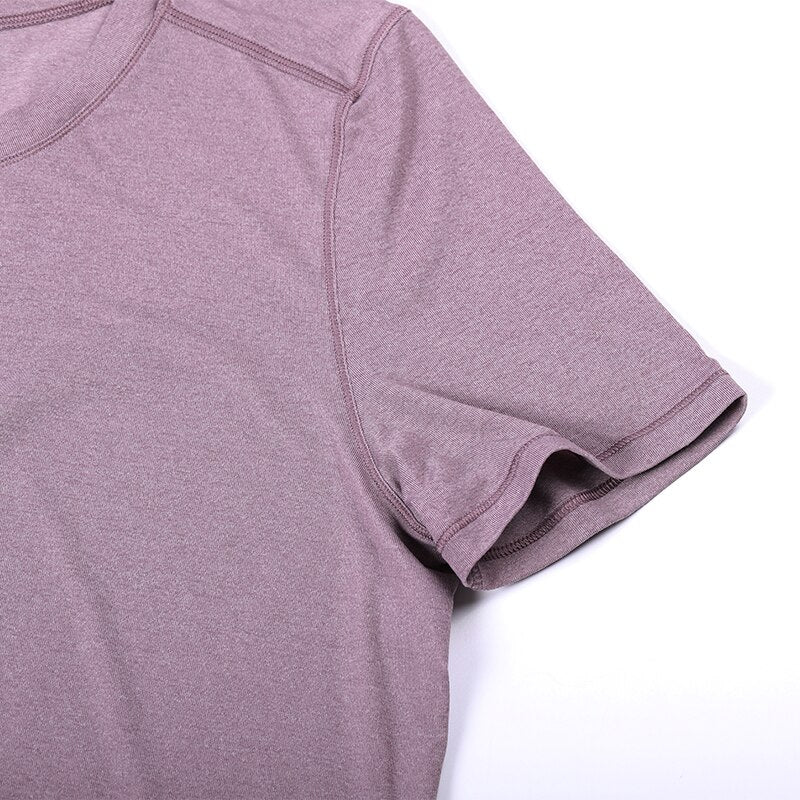 Women's Lightweight Heather Loose Fit Short Sleeve Sport Shirt Workout Top