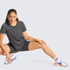 Women's Lightweight Heather Loose Fit Short Sleeve Sport Shirt Workout Top