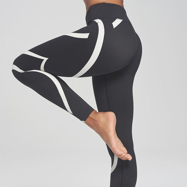 Leggings Sport Women Fitness Splice Skinny Workout Gym Leggings Fitness Sports Cropped Pants Stripped Athletic Gym Leggings #20 | Vimost Shop.