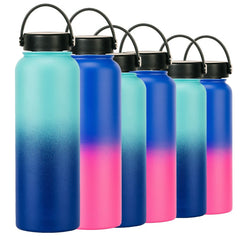 500/1000/1200ml Water Bottle Double Wall Stainless Steel Vacuum Insulated with Wide Mouth Cap for Run Gym Fitness