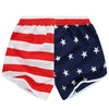 Women Clothes Short Skinny High Waist Sport Female Shorts Elastic Waist American Flag Striped Stars Short Pants | Vimost Shop.