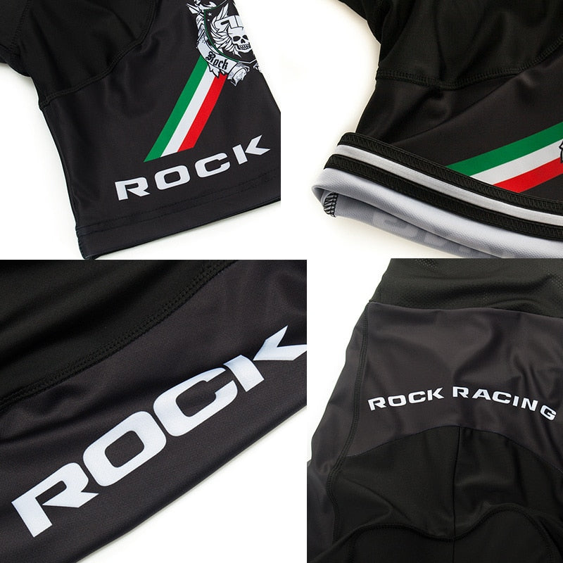 Rock Racing Cycling Clothing 9D Bib Set MTB Uniform Black Bicycle Clothes Quick Dry Bike Jersey Men's Short Maillot Culotte | Vimost Shop.