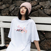Mens Hip Hop T Shirts Pink Floral Crane Streetwear Tshirt Harajuku Summer Short Sleeve | Vimost Shop.