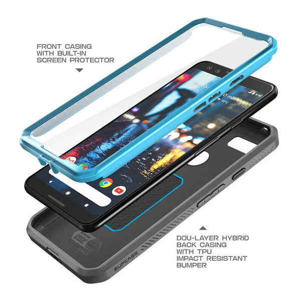 Phone Cover For Google Pixel 3 Case SUPCASE UB Pro Series Full-Body Rugged Holster Clip Case with Built-in Screen Protector | Vimost Shop.