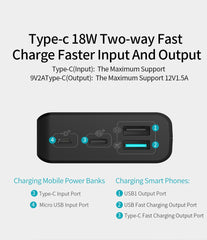 Sense4PS+ Power Bank 10000mAh Portable Charger LED External Battery PD 3.0 Fast Charging Powerbank for iPhone Xiaomi mi | Vimost Shop.