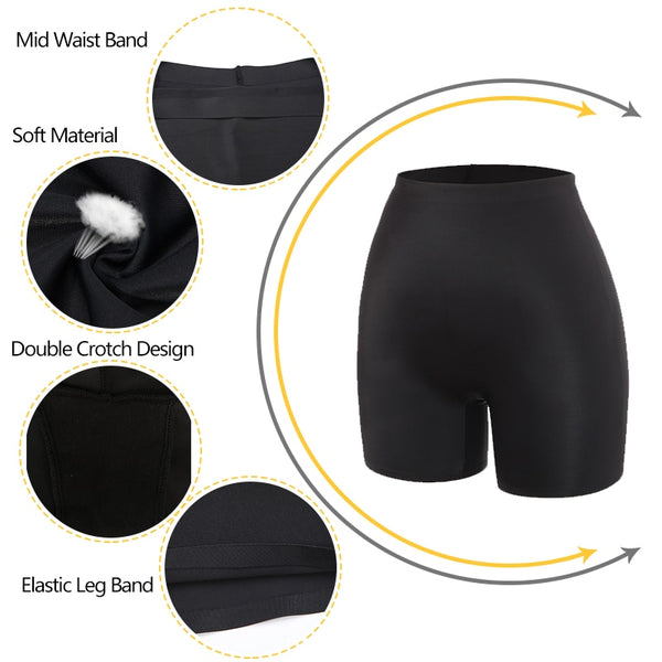 Women Safety Slip Shorts Under Skirt Seamless Anti Chafing Boxer High Waist Boyshorts Anti-emptied Panties Yo Ga Short Pants | Vimost Shop.