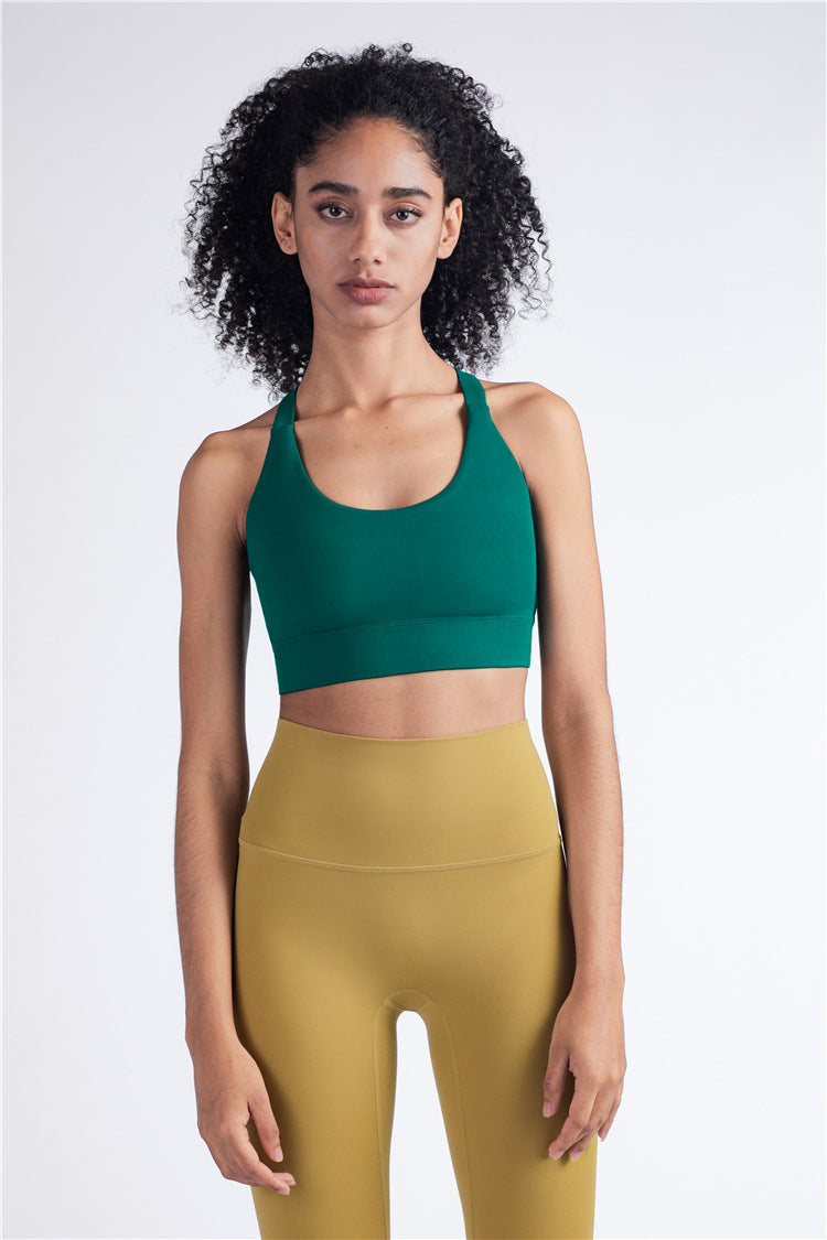 Yoga Bras Sports Tops Underwear Female Cross-back Buckle Running Shock-Resistant Sports Brassiere | Vimost Shop.
